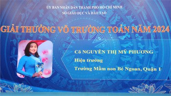 Cán bộ quản lý ngành giáo dục và đào tạo quận 1 vinh dự nhận giải thưởng võ trường toản năm 2024
