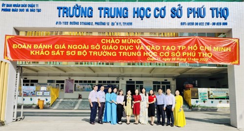 Khảo sát sơ bộ, kiểm định chất lượng giáo dục
tại trường trung học cơ sở phú thọ