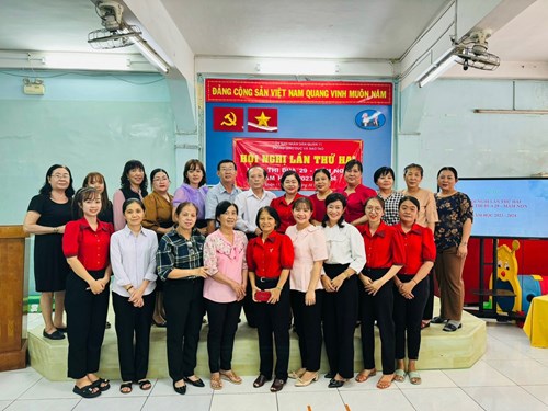 Hội nghị lần thứ hai
Khối thi đua 29 - Khối Mầm Non - Sơ kết học kỳ I
Năm học 2023 - 2024