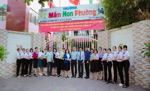 Trường mầm non phường 14 đón đoàn khảo sát chính thức đánh giá chuẩn quốc gia mức độ 1