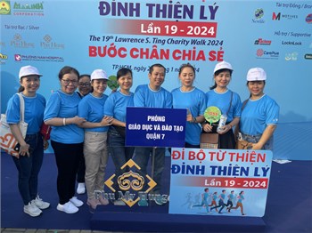 Phòng Giáo dục và Đào tạo tích cực hưởng ứng chương trình đi bộ từ thiện Đinh Thiện Lý lần thứ 19 - năm 2024