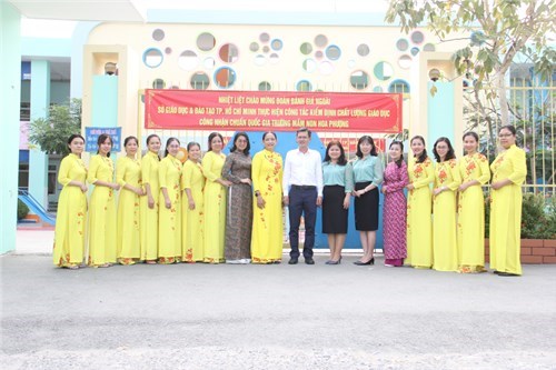 Trường Mầm non Hoa Phượng, Phường 15 đón Đoàn Khảo sát sơ bộ công tác kiểm định chất lượng giáo dục, công nhận trường đạt chuẩn quốc gia năm 2023