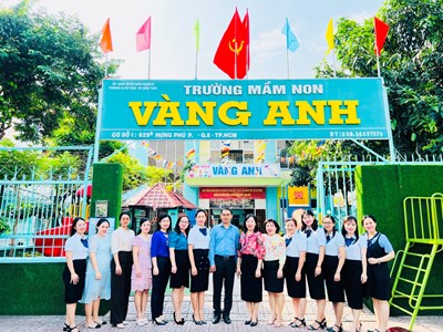 Trường Mầm non Vàng Anh, Phường 9 đón Đoàn Khảo sát sơ bộ công tác kiểm định chất lượng giáo dục Năm 2023