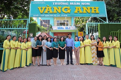Trường Mầm non Vàng Anh, Phường 9 đón Đoàn khảo sát chính thức công tác Kiểm định chất lượng giáo dục Năm 2023