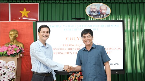 Phòng giáo dục và đào tạo quận 8 tổ chức chuyên đề “trường học hạnh phúc” 
và “trường học thực hiện chương trình chất lượng cao, trường tiên tiến – hội nhập quốc tế”