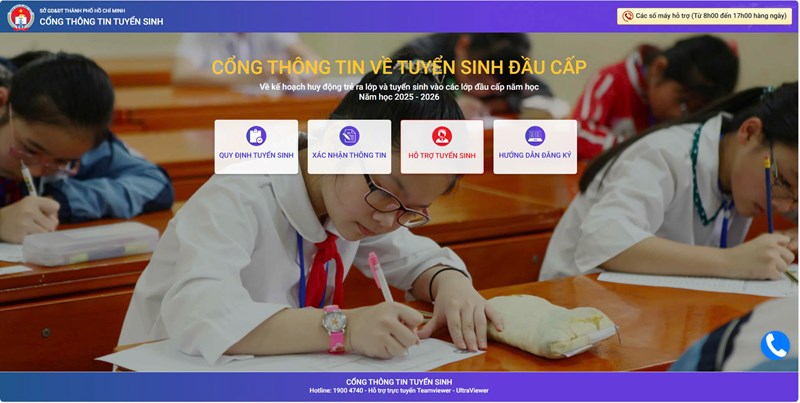 Tuyển sinh đầu cấp tại TP.HCM: Phụ huynh cần xác nhận thông tin trên hệ thống.