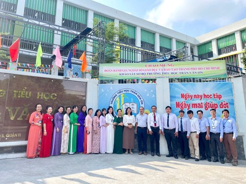 Trường tiểu học trần văn ơn đón đoàn khảo sát sơ bộ 
về đánh giá kiểm định chất lượng giáo dục
