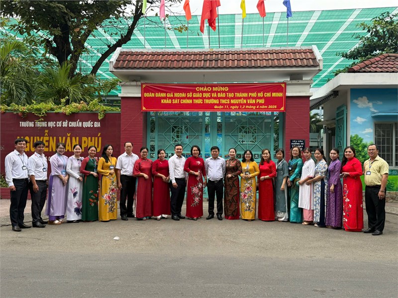 Trường trung học cơ sở nguyễn văn phú
đón đoàn khảo sát chính thức
về đánh giá kiểm định chất lượng giáo dục