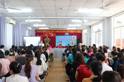 Chuyên đề bồi dưỡng “Kỹ năng thiết kế và tổ chức các hoạt động làm quen chữ viết cho trẻ mẫu giáo” năm học 2024 - 2025 tại trường Mầm non 14, quận Tân Bình.